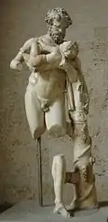 Silenus and the Infant Dionysos, variant from the Palazzo Ruspoli, Rome Glyptothek, Munich