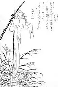 Kyōkotsu (ja:狂骨, crazy bones) is a white-haired, skeletal ghost that appears from the bottom of a well.