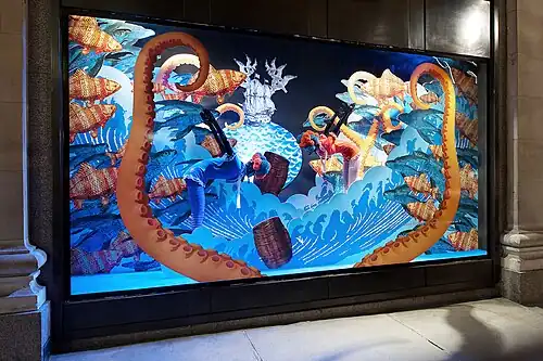 A Selfridges window display