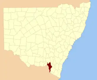 Location in New South Wales