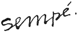 Signature of Jean-Jacques Sempé