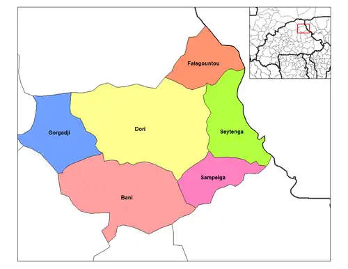Dori Department location in the province