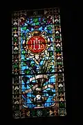 Sergio and Ulisse De Matteis, stained-glass window in the sacristy of San Francesco d'Albaro, 1904.