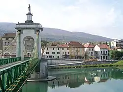 Town center seen from Seyssel, Haute-Savoie