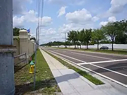 Looking north on Sheldon Road