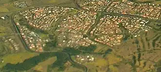 Aerial view from the east