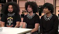 Left to right: Filiva'a James, Oliver Leupolu, Gideon Voon in 2018