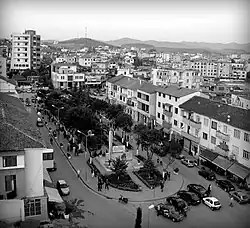 A picture of the center of Shijak, Albania in 2008.