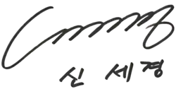 Signature of Shin Se-kyung