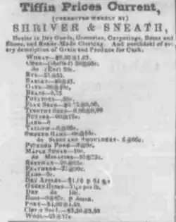 newspaper article advertisement for Shriver & Sneath