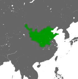 The Shun dynasty at its peak in 1644