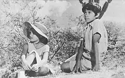 Photo taken during a scene from "Shunko", a film directed by Lautaro Murúa (1960)