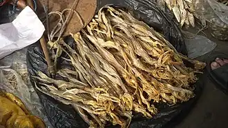 Dried fish on sale in Kolkata, India