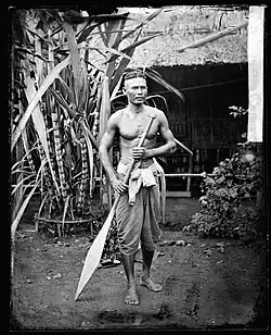 Photograph of a 19th-century Siamese boatman, photographed by John Thomson
