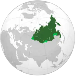 Location of Siberian Republic (1918)