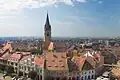 Lesser Square seen from the Council Tower (2005). The Lutheran cathedral is in the background.