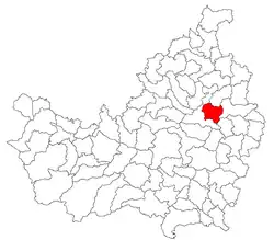 Location in Cluj County