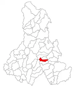 Location in Harghita County