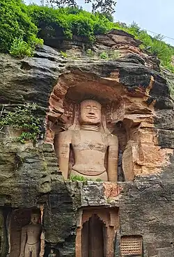 Rishabhanatha statue at Gopachal Hill, Gwalior Fort, 58.4 feet (17.8 m)