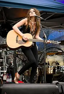 Sierra Noble performing as opening act for Bon Jovi in Winnipeg, MB on his 2010 "Circle" Tour