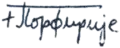 Porfirije Порфирије's signature