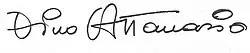 Signature of Dino Attanasio