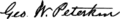 George William Peterkin's signature