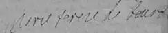 Marie Thérèse de Bourbon's signature