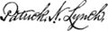 Patrick Neeson Lynch's signature