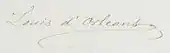 Prince Louis's signature