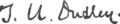 Thomas Underwood Dudley's signature