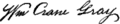 William Crane Gray's signature
