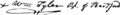 Right Rev. William Tyler's signature