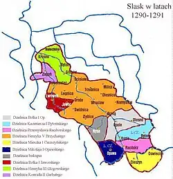 Greatest extent of territory of the Duchy during the reign of Henry V (orange)