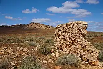 Ruins of the half-built hotel at Simmonston