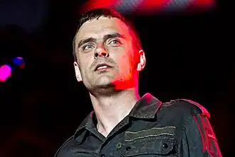 Simon Kvamm during a Nephew concert at Roskilde Festival 2010