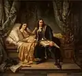 Johan de Witt visited his brother Cornelis in prison), painted by Simon Opzoomer (1843)