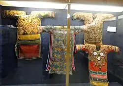 Traditional Sindhi Cholo with heavy embroidered Gaj worn by Sammat group of Sindhi women