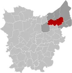 Location of Sint-Niklaas in East Flanders