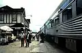 Westbound Canadian stops at Sioux Lookout in 1993.