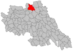 Location in Iași County