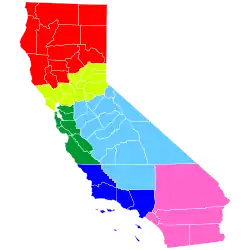 2013: Tim Draper's Six Californias proposal &nbsp;&nbsp;Jefferson &nbsp;&nbsp;North California &nbsp;&nbsp;Silicon Valley &nbsp;&nbsp;Central California &nbsp;&nbsp;West California &nbsp;&nbsp;South California