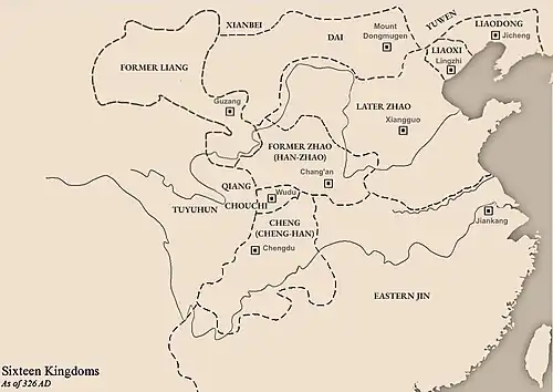 Han-Zhao (Former Zhao) after split, c. 326