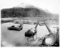 Skagway wharves and steamship unloading
