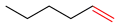 Hex-1-ene has a terminal double bond