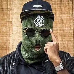 Sketchy Bongo in his famous ski mask