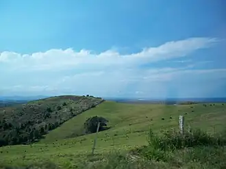 Looking north from Bangalow Road to Skinners Shoot