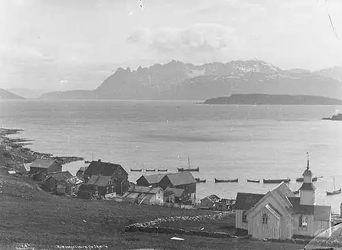 Old photo of Skjervøy Church