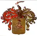 Closed Western helmet: coat of arms of the Skornyakov family&nbsp;[ru].