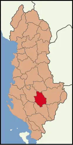 Location of Skrapar District